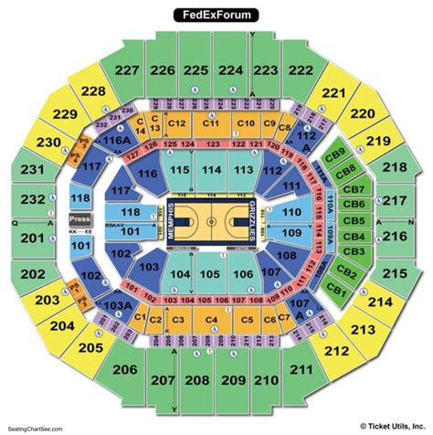 Also available is a full list of upcoming Fabulous Fox Theatre events. . Fedexforum seating chart